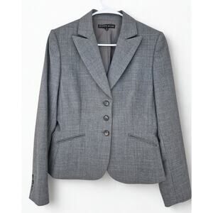 Antonio Melani Womens Size 8 Jacket Blazer Suiting Gray Career Work Office
